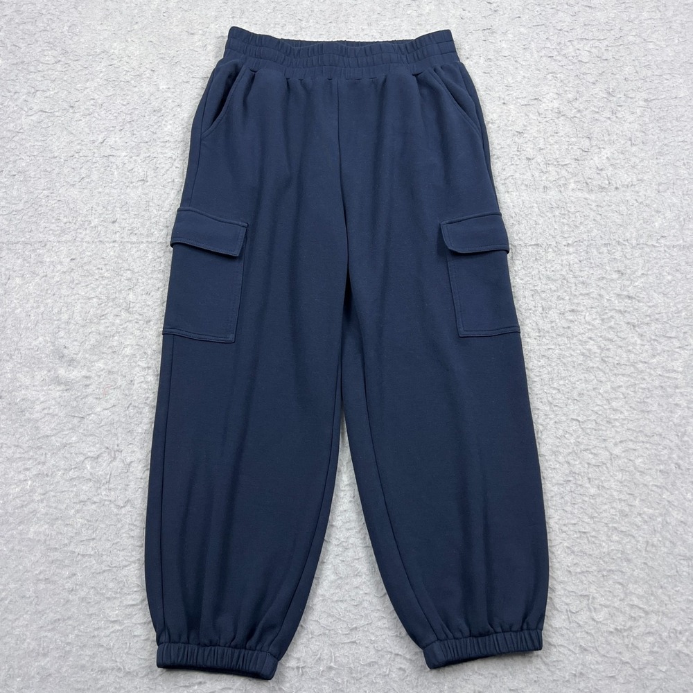 Varley The Cargo Pant Women's Medium Blue Doubleknit Soft Cozy Jogger Sweatpants